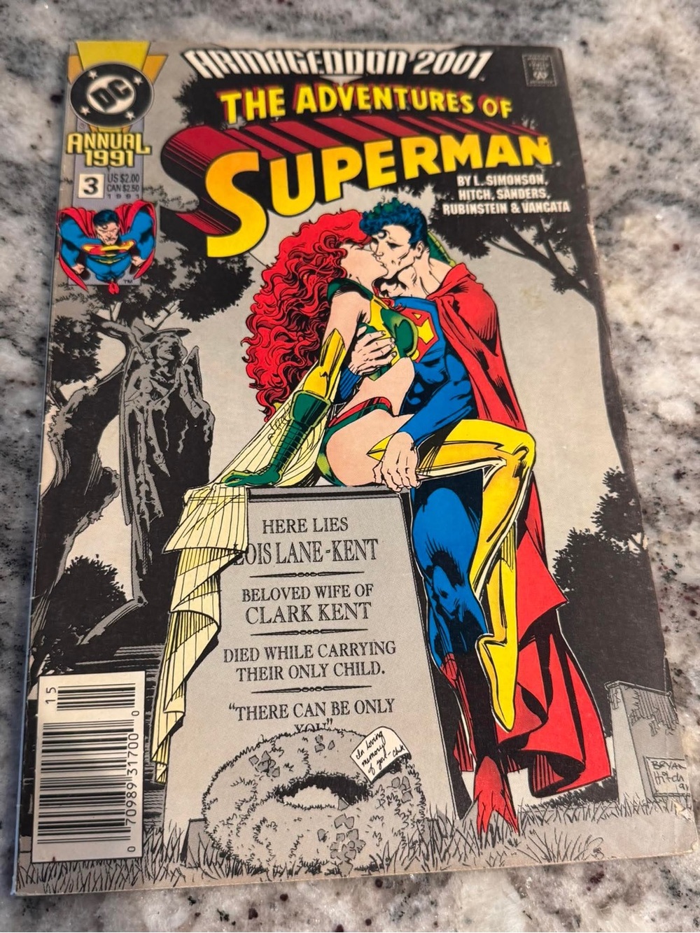 Vintage DC The Adventures of Superman Annual 1991 - Red, Blue, Yellow